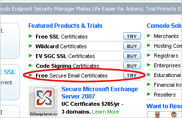 Email Certificate