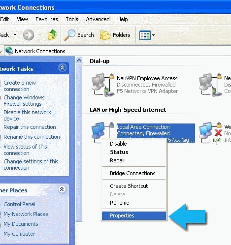 Clic droit et sélectionnez Propriétés