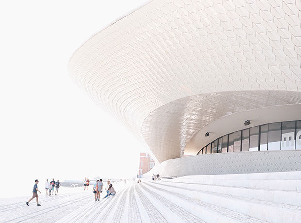 Modern White Architecture Building